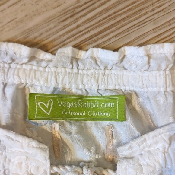 Hamsa Embroidered and Patchwork Artisan Cotton Tunic Shirt Size Medium - Picture 7 of 12